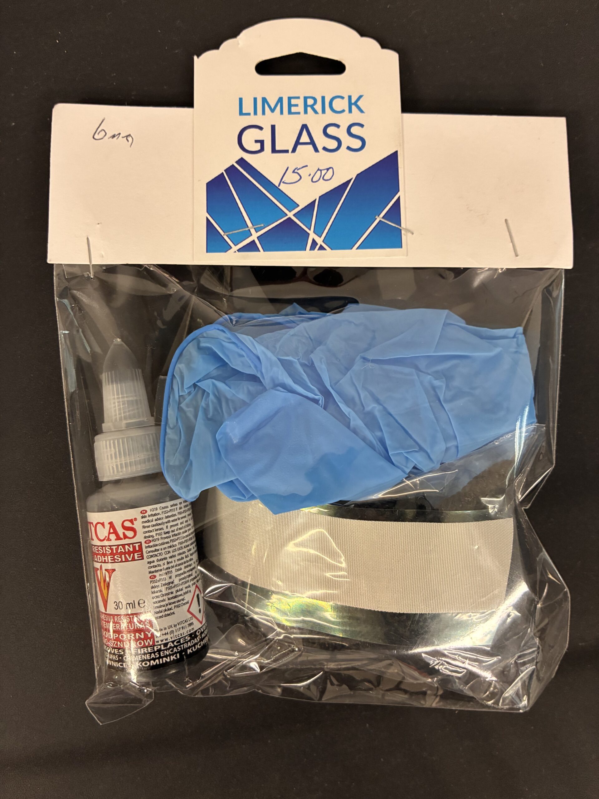 Stove Kit - Black Rope 6mm + Adhesive